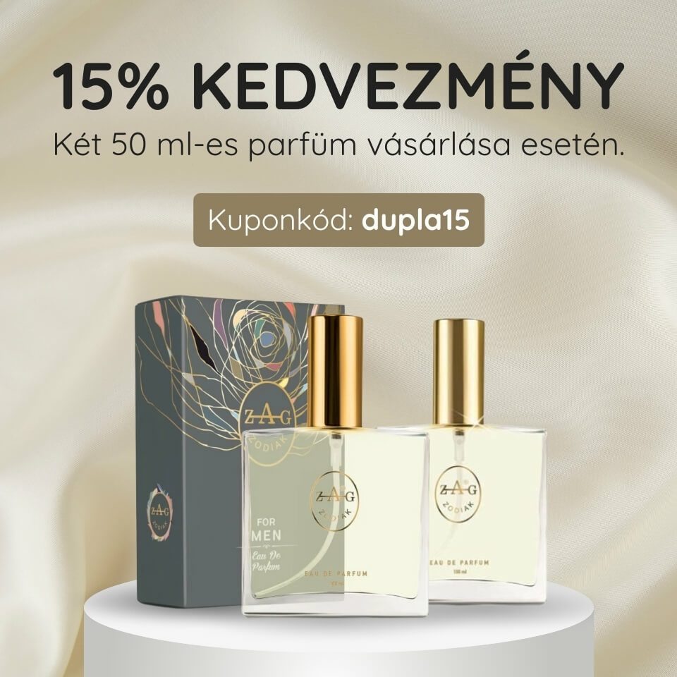 Parfüm Akció! - Két 50ml-es parfüm vásárlás esetén 15% kedvezmény!