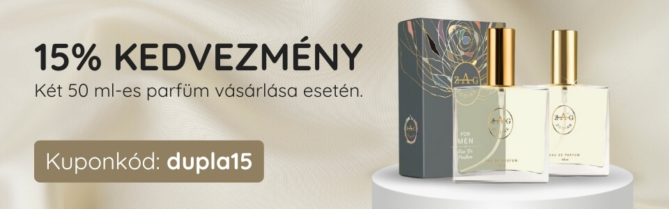 Parfüm Akció! - Két 50ml-es parfüm vásárlás esetén 15% kedvezmény!
